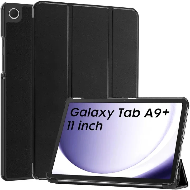 TIME LIMITED DEALS!!!!Tri-Fold Smart Magnetic Flip Tablet Leather Case, Shockproof Hard Shell Stand Case Cover with Auto Wake/Sleep for Samsung Galaxy Tab A9+ (Plus)/Tab A11+(Plus)