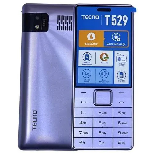 LIMITED DEALS!!!Tecno T529 Kabambe katululu mulika mwizi feature phone 2.8" Dual Sim card slot FM radio Bluetooth Torch Memory Card Slot 16MB ROM+8MB RAM,2500MAH  LCD Screen Black