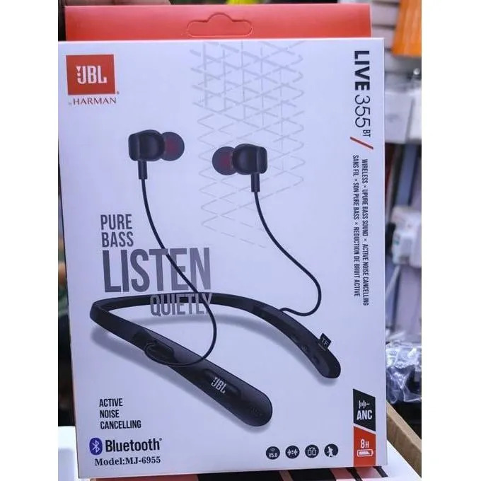JBL LIVE 355BT Neckband pure Bass Sports Earphones with a Magnetic Neckband and Bluetooth 5.2 Bluetooth Waterproof Sports Earphones with Magnetic Neckband and Noise-Cancelling Technology