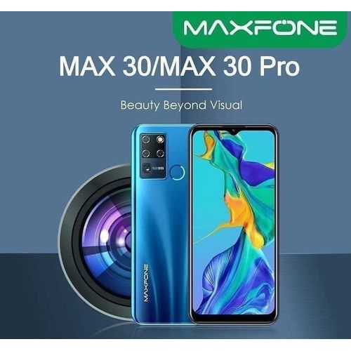 TIME LIMITED DEALS!!! [NEW ARRIVAL] Maxfone Max 30 Pro 6.55 Inch Water Drop Screen, (3 GB RAM, 32 GB ROM) 3750mAh Battery, Camera With Flash 6.55 Dual Sim + TF, Fingerprint Android Phone