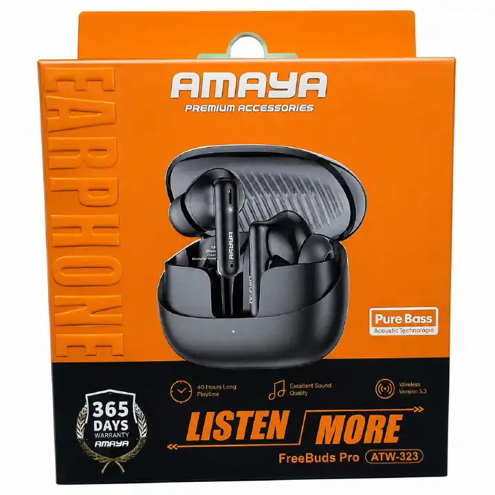 LIMITED TIME DEALS!!!Amaya FreeBuds Pro ATW 323 Amaya ATW 323 Wireless Earbuds Amaya Deep Bass Earbuds Amaya Bluetooth In-Ear Earphones Amaya Premium Wireless Earbuds Amaya Long Battery Earbuds