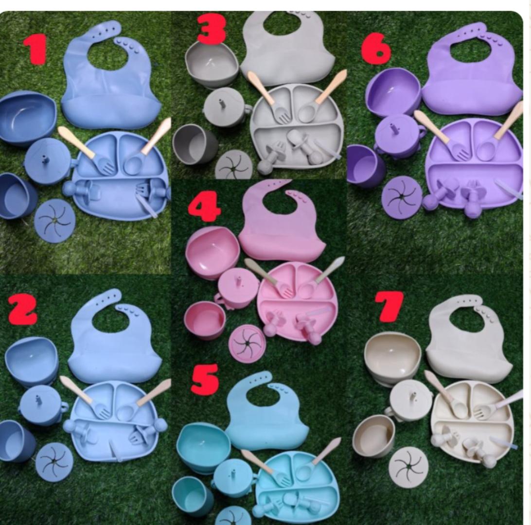 Baby silicone feeding set