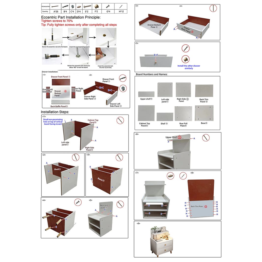 bedside table with drawer