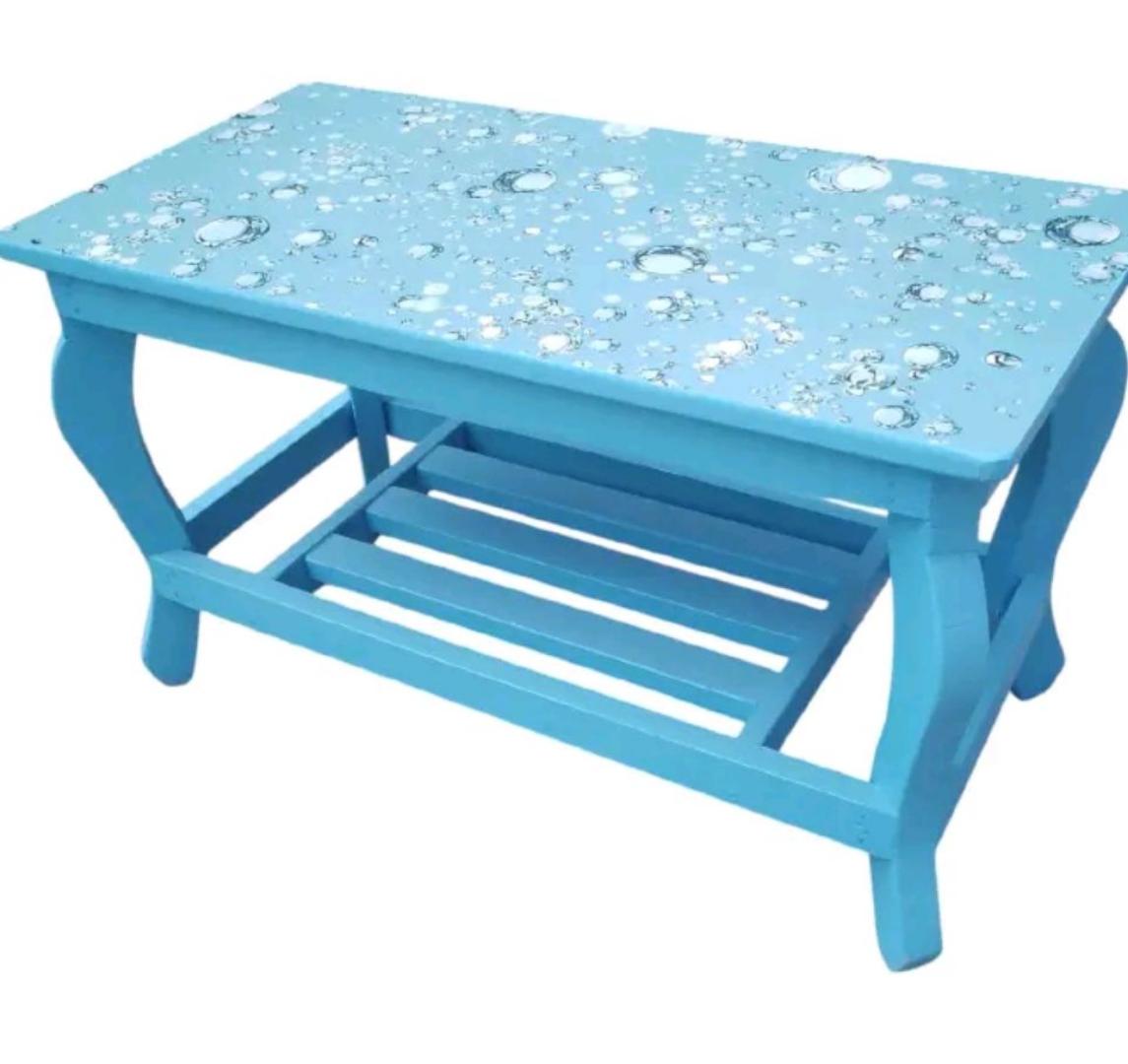 limited offer. bubble blue coffe table. a stylish one which gives your room a decent look