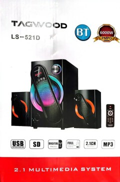 TAGWOOD LS-521D 2.1CH 9800W PMPO WOOFER Home Audio SPEAKER BLUETOOTH/FM/SB/USB Subwoofer Speaker System