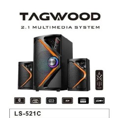 TAGWOOD LS-521D 2.1CH 9800W PMPO WOOFER Home Audio SPEAKER BLUETOOTH/FM/SB/USB Subwoofer Speaker System