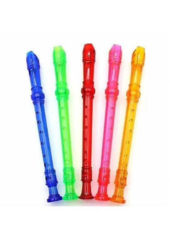 Plastic colorful Flute Recorder Musical Kids Instrument Children Toy.