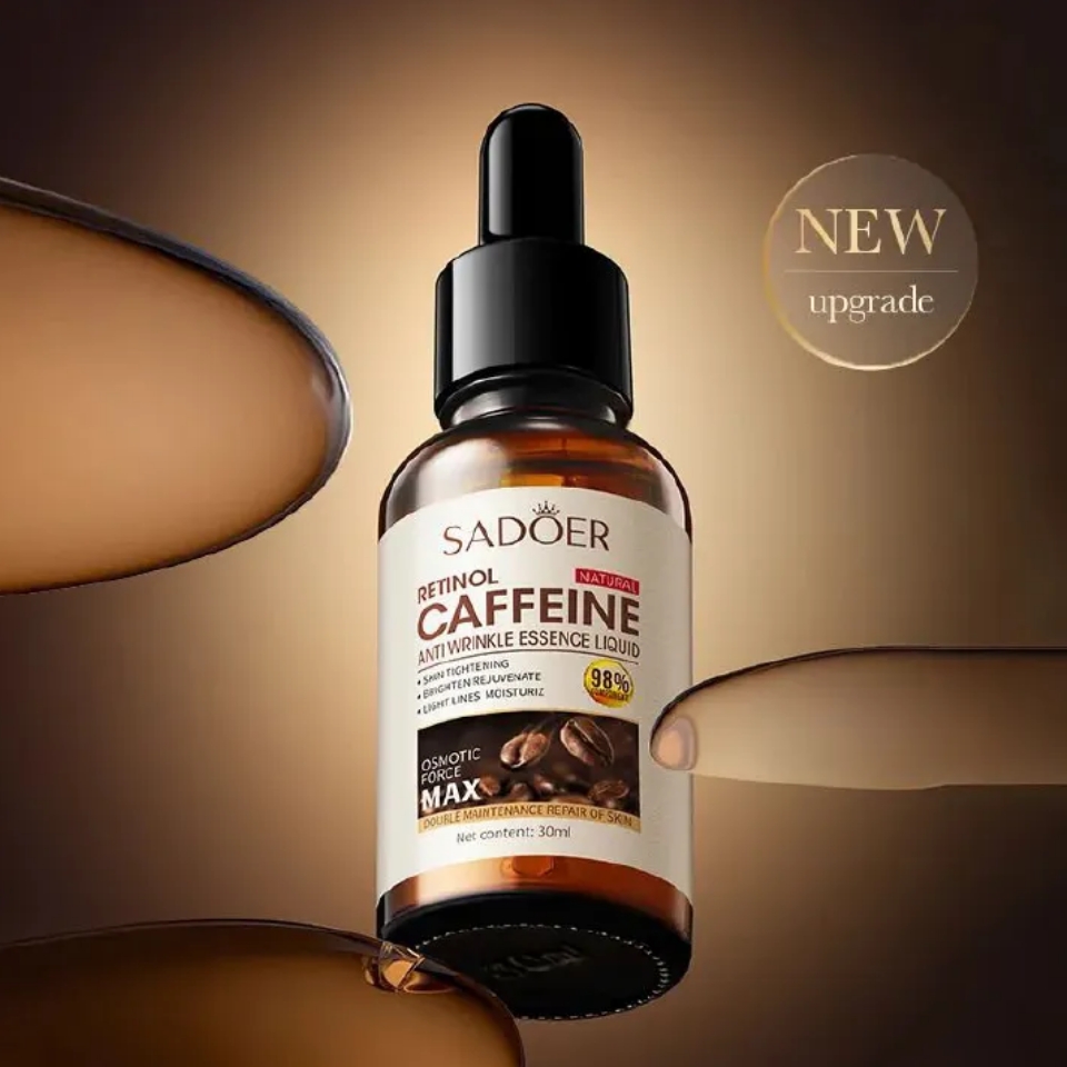 SADOER 2 in 1 Cream+Serum CAFFEINE Retinol Cream for Face,Glow Kit Anti Aging Retinol Cream, Caffeine Cream for Dark Circles and Puffiness, Smoothing Fine Lines and Skin Brightening for Women and MenS