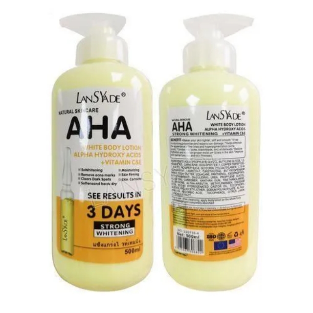 AHA LansYade Fruit Acid Vitamin C & Vitamin E Skin Moisturizing Body Lotion 500ml.