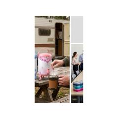 Nice One 9.5L Thermal Beverage Dispenser Flask – Insulated Hot & Cold Water Jug with Tap & Stand (Floral Edition)