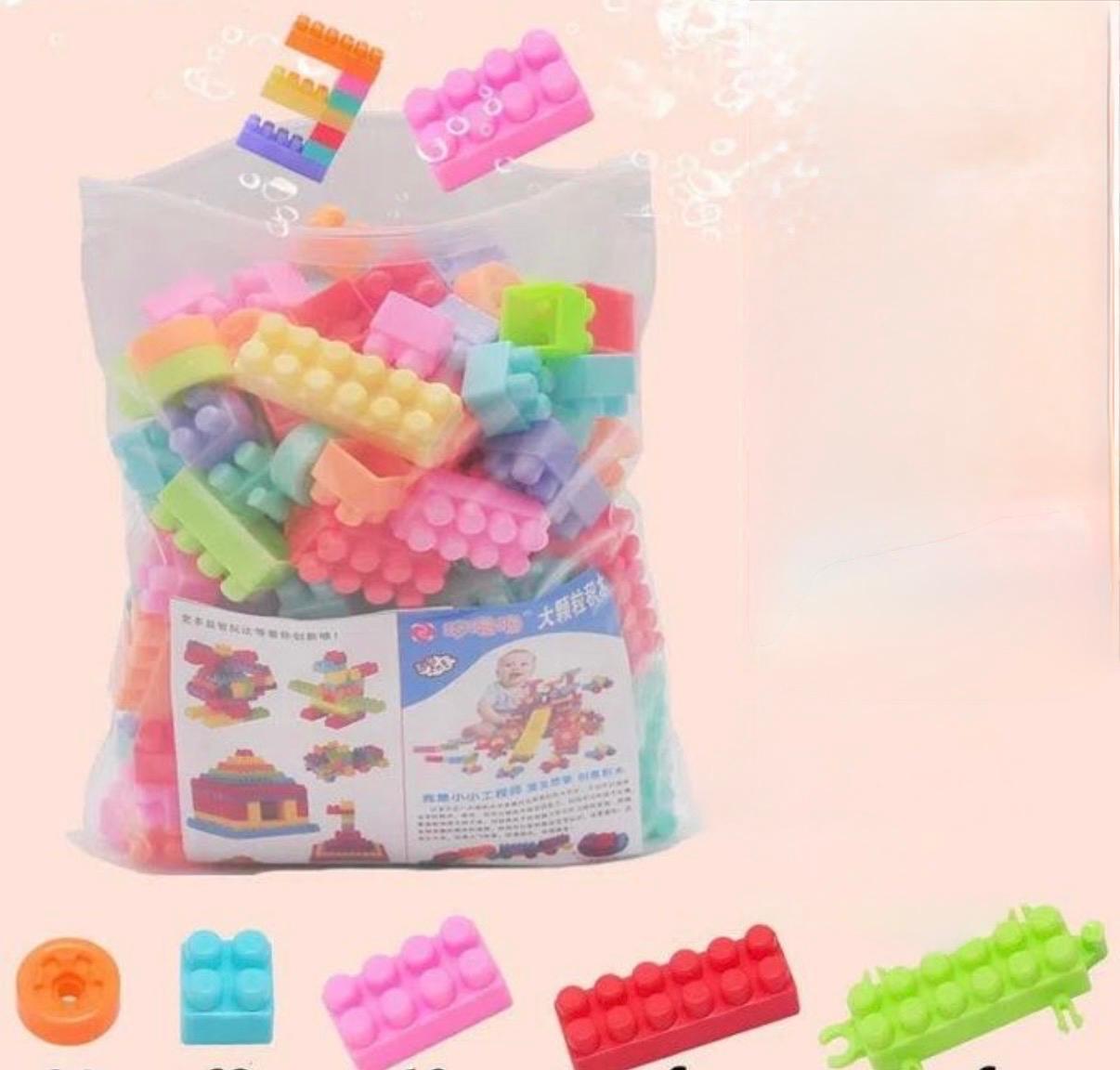 67PC Building Blocks Toy Creative Construction Learning Educational Toys for Children, Game Toys Kids Fun DIY Puzzle can build Toy Car with wheels, Kids Train, Mini House and more creative imagination