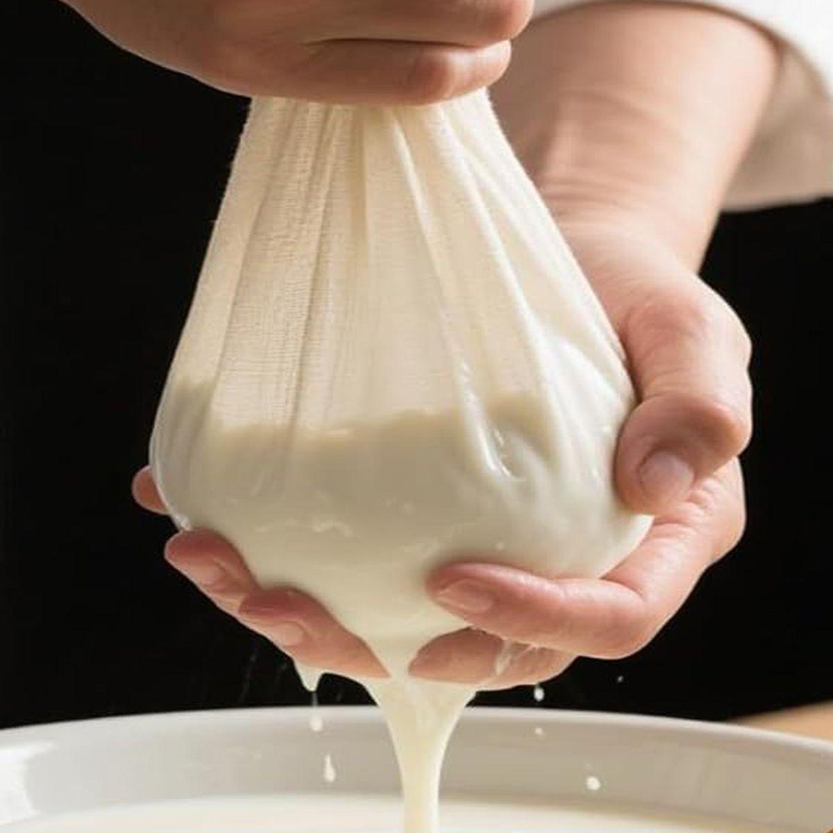 2PC Cheese Cloth Bag with Drawstring Unbleached Reusable Cotton Filter Bag for Straining Nut milk, Soy Milk, Yogurt, Cold Brew, Coffee, Tea, Juice, Almond Milk, Spice, Paneer, Curd, Cheesecloth Bag