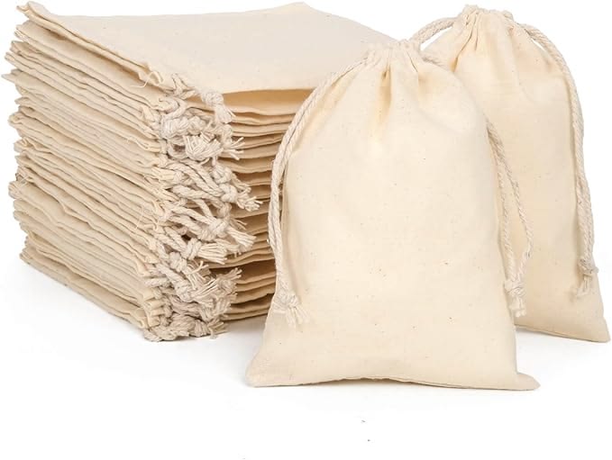 2PC Cheese Cloth Bag with Drawstring Unbleached Reusable Cotton Filter Bag for Straining Nut milk, Soy Milk, Yogurt, Cold Brew, Coffee, Tea, Juice, Almond Milk, Spice, Paneer, Curd, Cheesecloth Bag
