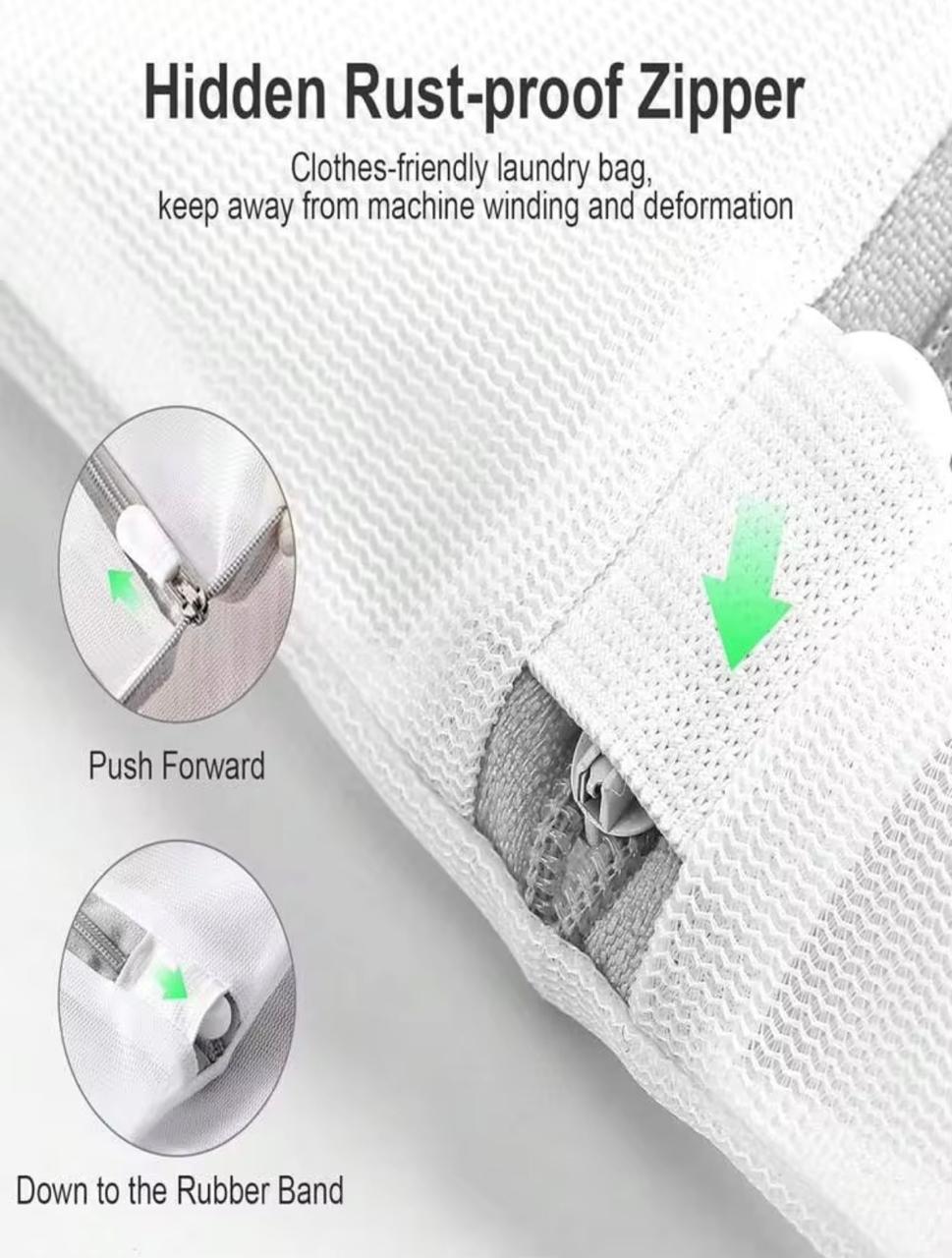 4PC Washing Machine Protective Laundry bags Set Mesh Laundry bags with Zipper Travel Storage Bags with Cylindrical Washing Machine Cover Shoe Bag/Bra Bag for Delicates, Socks, Underwear, Baby Cloths
