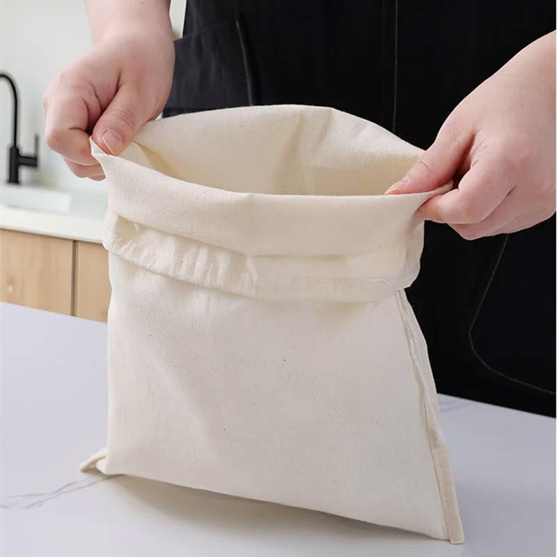 20x30cm Cheese Cloth Bag with Drawstring Unbleached Reusable Cotton Filter Bag for Straining Nut milk, Soy Milk, Yogurt, Cold Brew, Coffee, Tea, Juice, Almond Milk, Spice, Paneer,Curd, Cheesecloth Bag