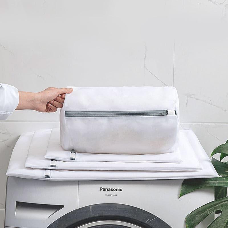 4PC Washing Machine Protective Laundry bags Set Mesh Laundry bags with Zipper Travel Storage Bags with Cylindrical Washing Machine Cover Shoe Bag/Bra Bag for Delicates, Socks, Underwear, Baby Cloths