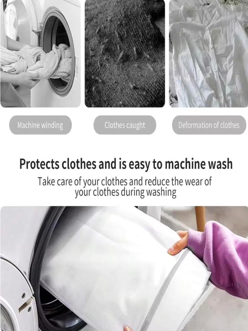 4PC Washing Machine Protective Laundry bags Set Mesh Laundry bags with Zipper Travel Storage Bags with Cylindrical Washing Machine Cover Shoe Bag/Bra Bag for Delicates, Socks, Underwear, Baby Cloths