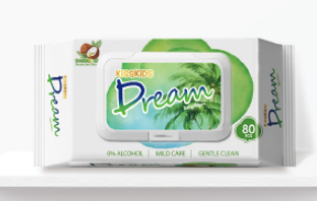 KISSKIDS Dream Baby Wipes 80pcs –Soft & Moisturizing Gentle Care for Baby's Delicate Skin