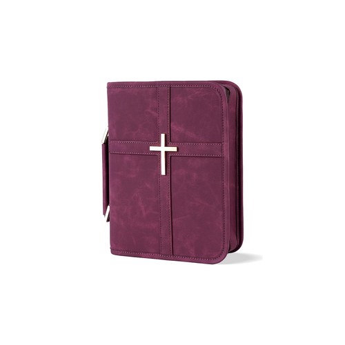 PU Leather Book Bag with Handle - Portable Book Protector for Travel & Study