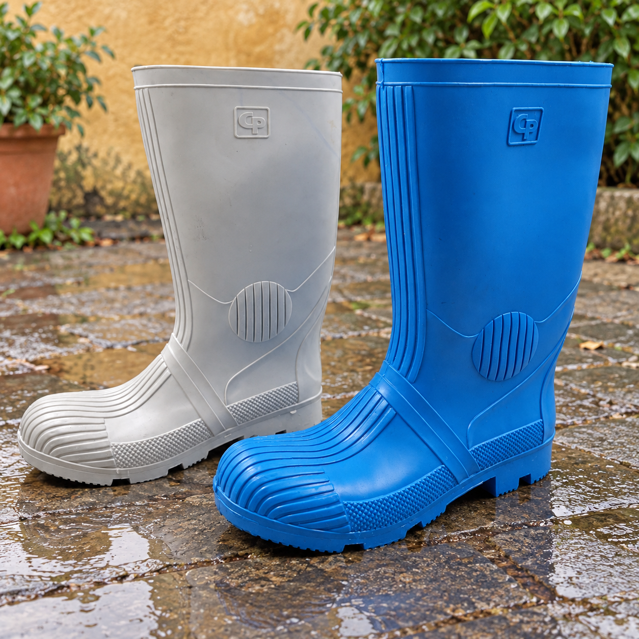 CP Men’s Industrial Gumboots – Tall Pull-On Work Boots for Farming & Outdoor Use