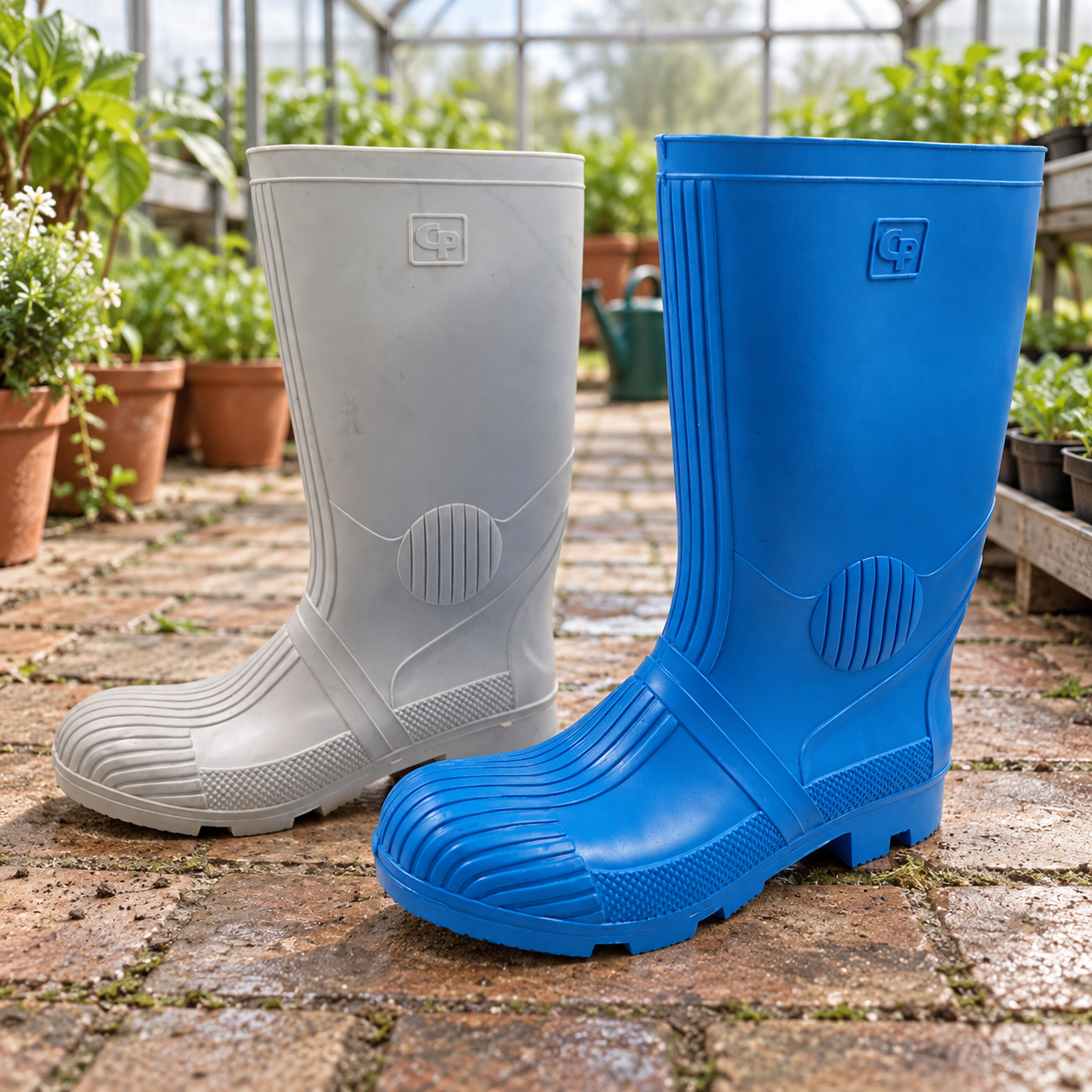 CP Men’s Industrial Gumboots – Tall Pull-On Work Boots for Farming & Outdoor Use