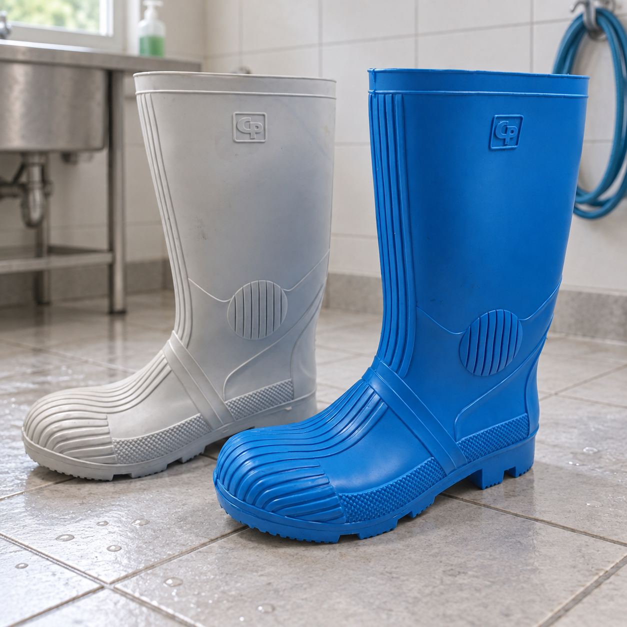 CP Men’s Industrial Gumboots – Tall Pull-On Work Boots for Farming & Outdoor Use
