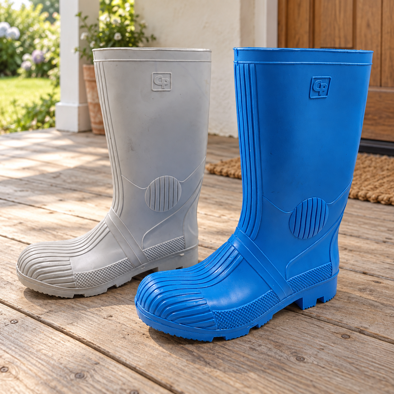 CP Men’s Industrial Gumboots – Tall Pull-On Work Boots for Farming & Outdoor Use