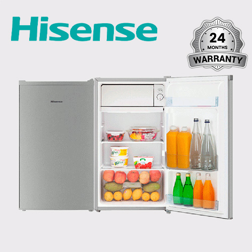 Hisense 94L Single Door Refrigerator (REF094DR) - Silver | Compact Bar Fridge & Freezer Zone