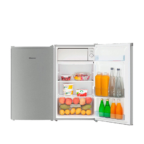 Hisense 94L Single Door Refrigerator (REF094DR) - Silver | Compact Bar Fridge & Freezer Zone