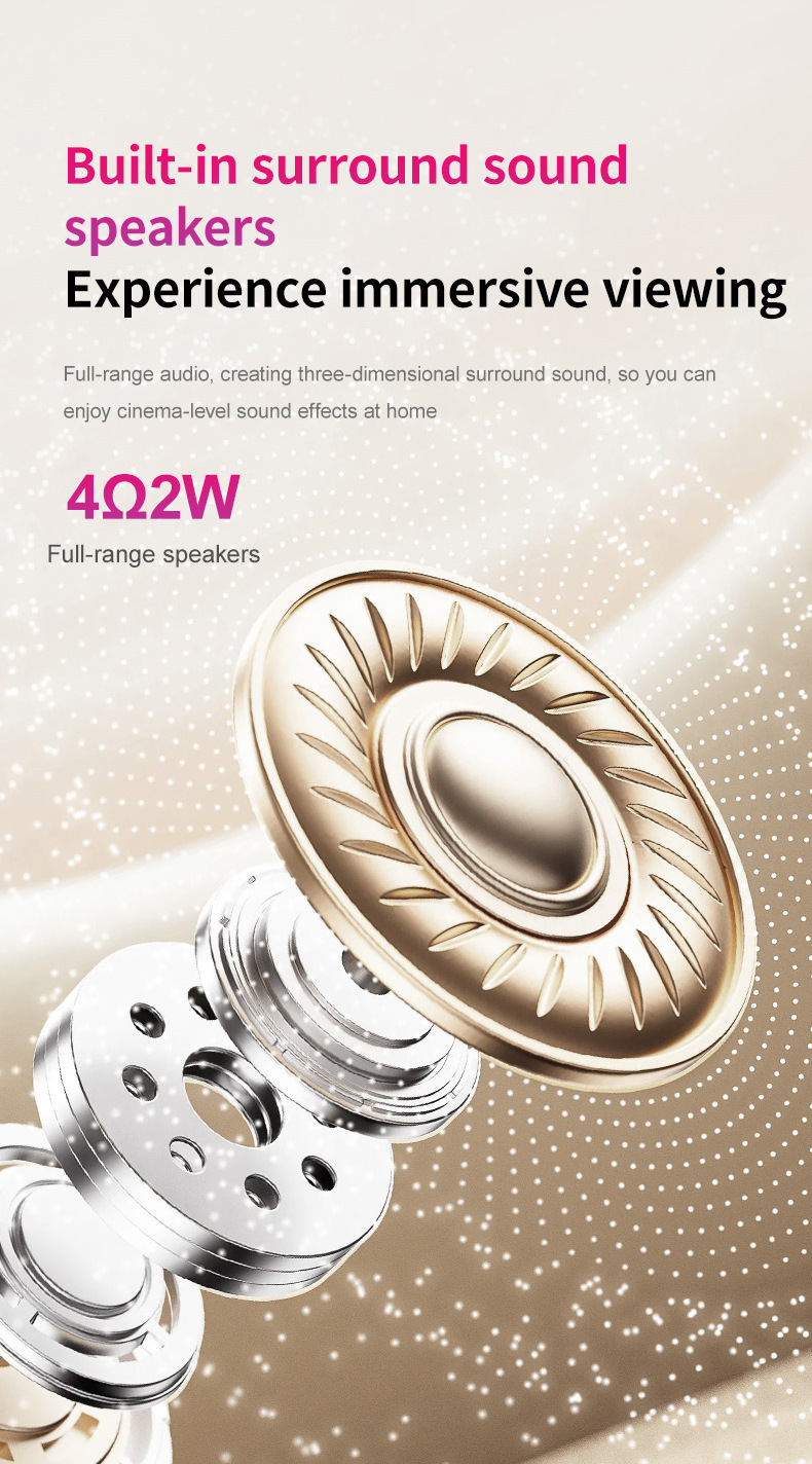 Mini Portable Home Projector with Built‑in Support 1080P HD Small Movie Projector for Home Entertainment & Outdoor Use