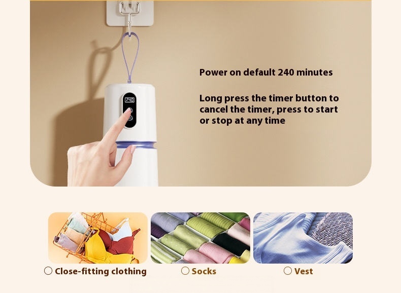 Portable Folding Clothes Dryer, Mini Electric Garment Drying Machine for Home, Travel, Dorm and Baby Clothing