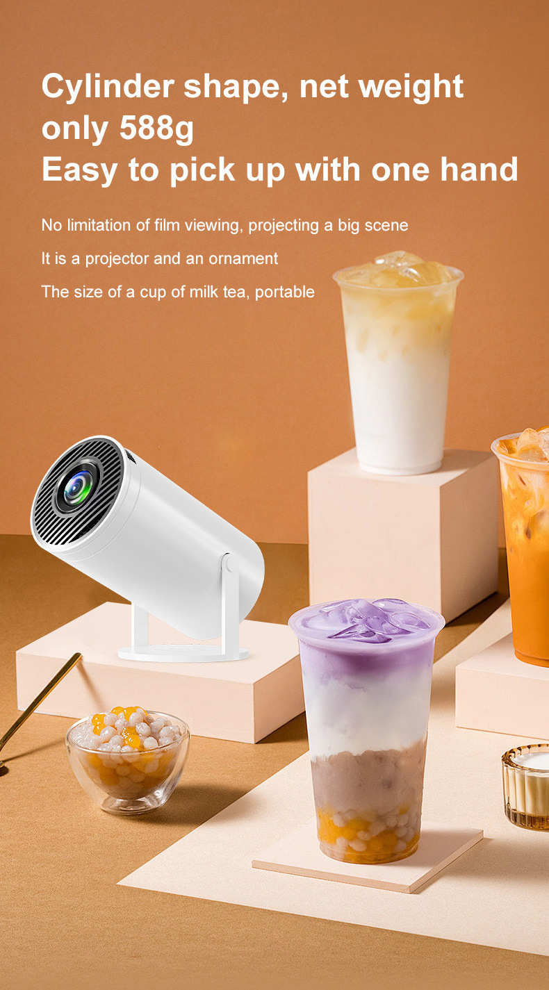 Mini Portable Home Projector with Built‑in Support 1080P HD Small Movie Projector for Home Entertainment & Outdoor Use