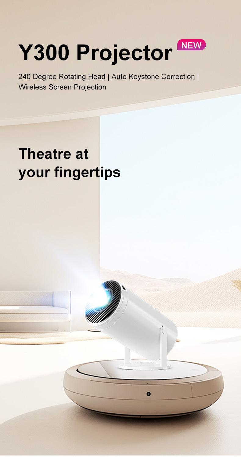 Mini Portable Home Projector with Built‑in Support 1080P HD Small Movie Projector for Home Entertainment & Outdoor Use