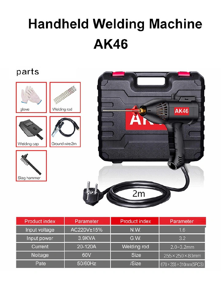 Portable Hand‑held Electric Welding Machine Compact No‑case Design For Household DIY Metal Welding Work