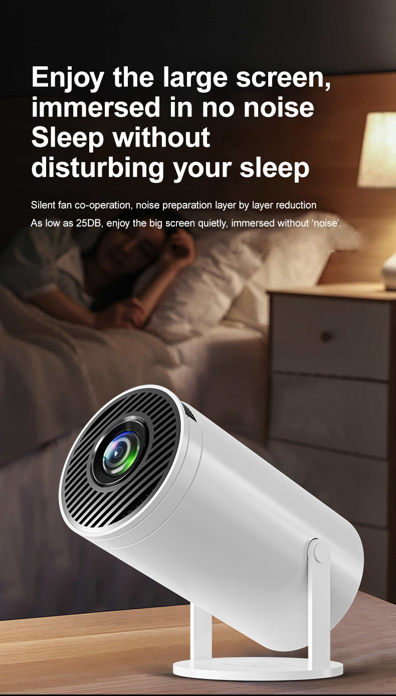 Mini Portable Home Projector with Built‑in Support 1080P HD Small Movie Projector for Home Entertainment & Outdoor Use