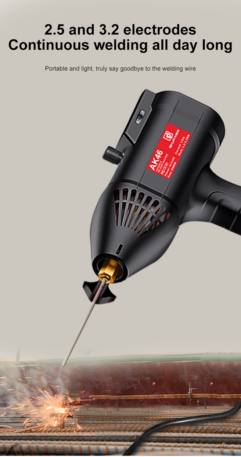 Portable Hand‑held Electric Welding Machine Compact No‑case Design For Household DIY Metal Welding Work