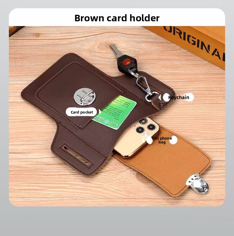 Universal Cell Phone Pouch PU Leather Multi Function Belt Holster Case with Belt Loop Hook Universal Mobile Bags for iPhone