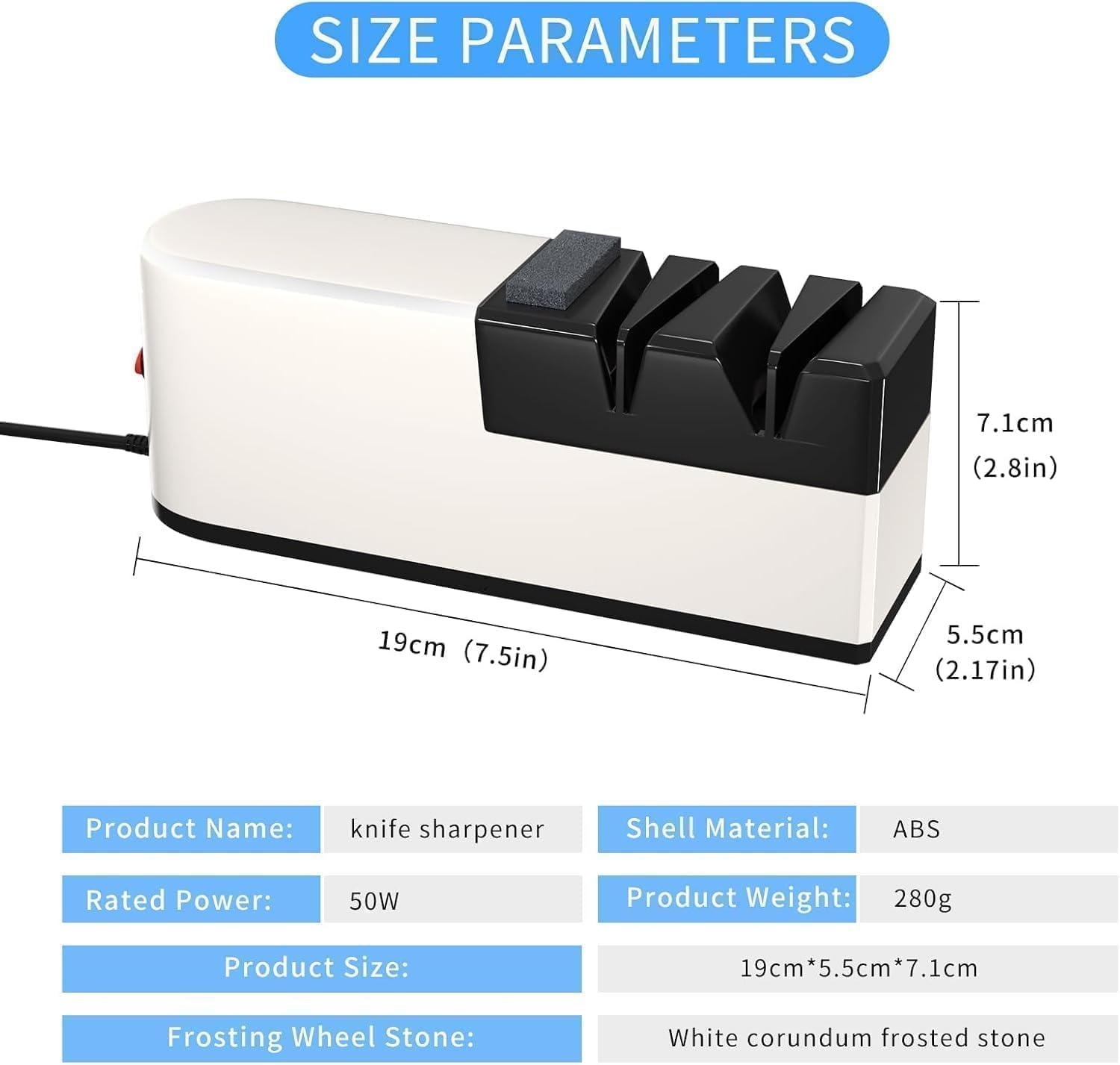 Electric Knife Sharpener, Household Multifunctional Automatic Sharpener, Fast Sharpening Tool for Kitchen Knives & Scissors