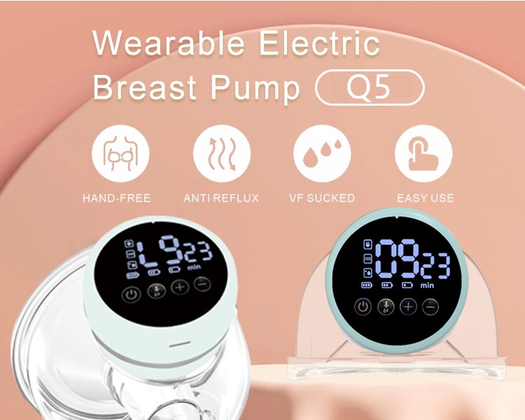 Wearable Electric Breast Pump, Hands‑Free Silent, Multi‑Level Adjustable, Type‑C Rechargeable Portable Milk Extractor