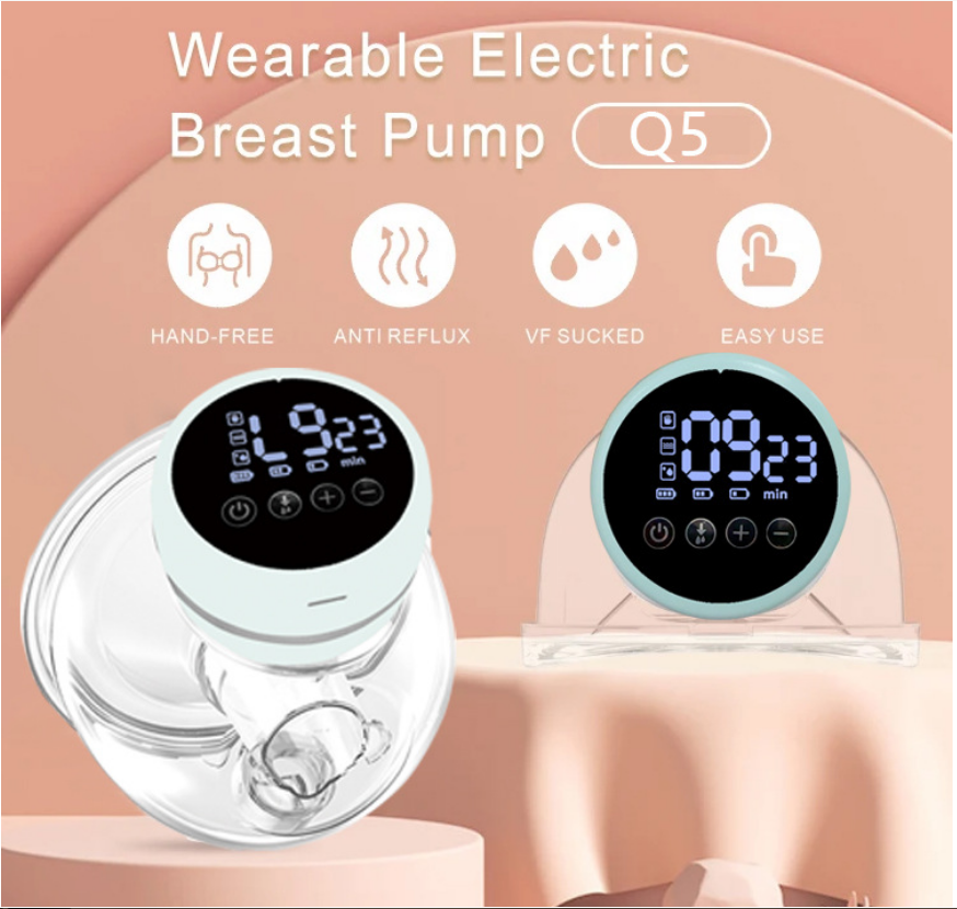 Wearable Electric Breast Pump, Hands‑Free Silent, Multi‑Level Adjustable, Type‑C Rechargeable Portable Milk Extractor
