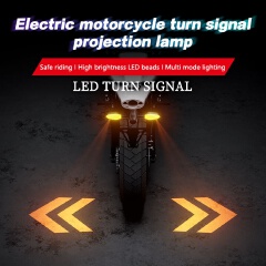 Motorcycle & E-bike Turn Signal Projector Light, Dynamic Ground Arrow Projection Lamp, Modified Welcome LED Atmosphere Light, Waterproof