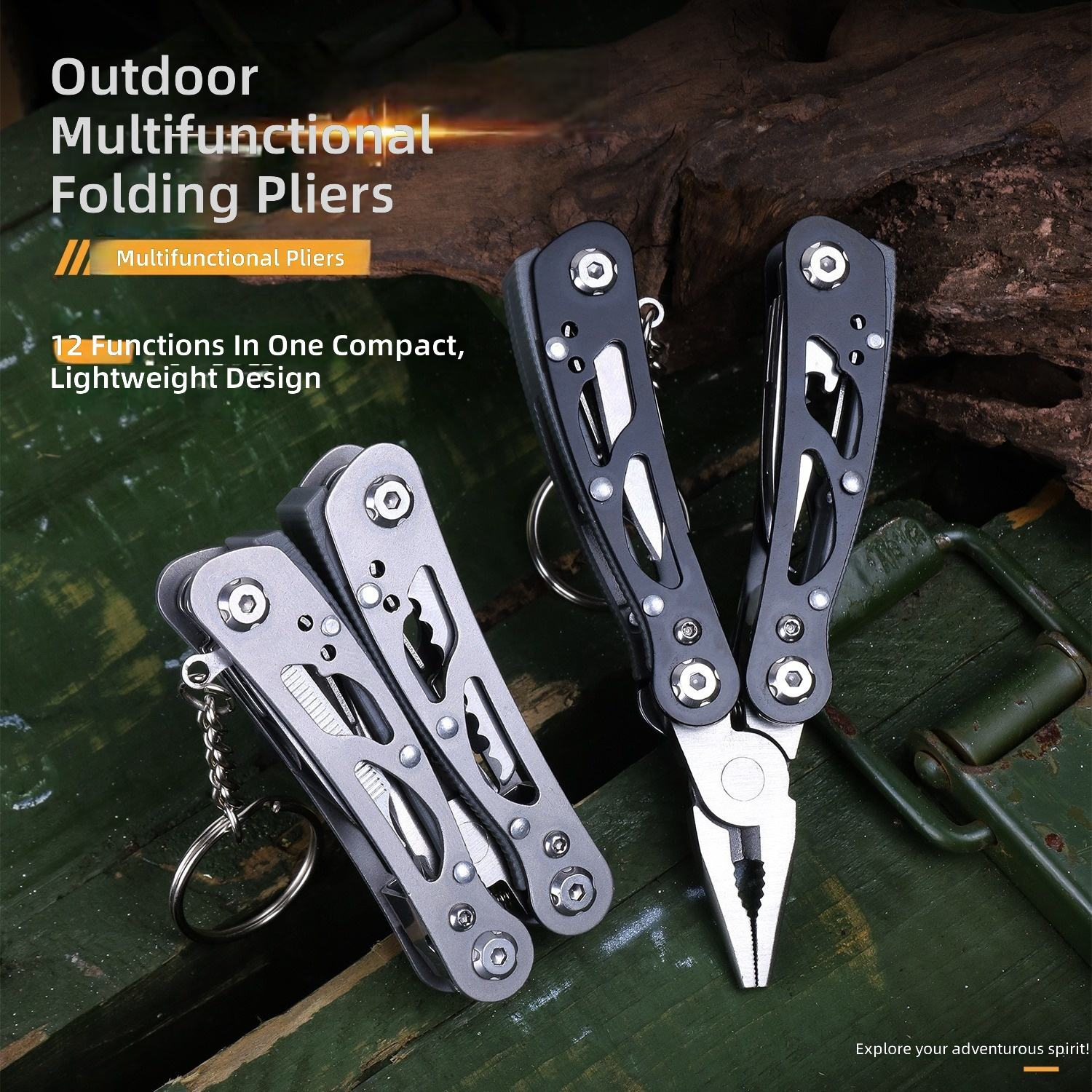 Multifunctional Folding Pliers Portable Combo Tool Kit for Home Gifts Camping Travel Car Outdoor Accessories
