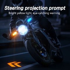 Motorcycle & E-bike Turn Signal Projector Light, Dynamic Ground Arrow Projection Lamp, Modified Welcome LED Atmosphere Light, Waterproof