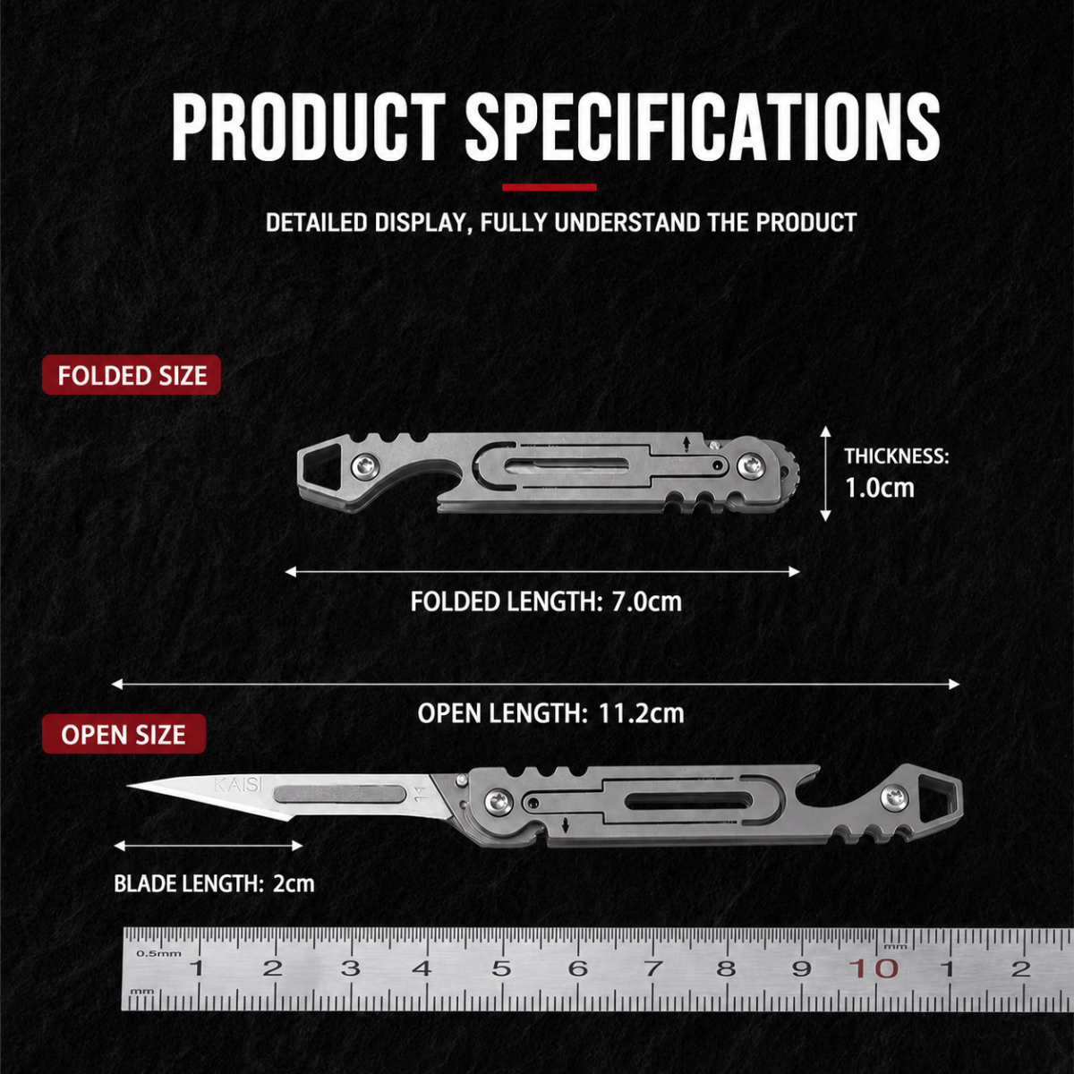 Stainless Steel Folding Utility Knife, QuickOpen Sharp Scalpel, Portable Unboxing Cutter