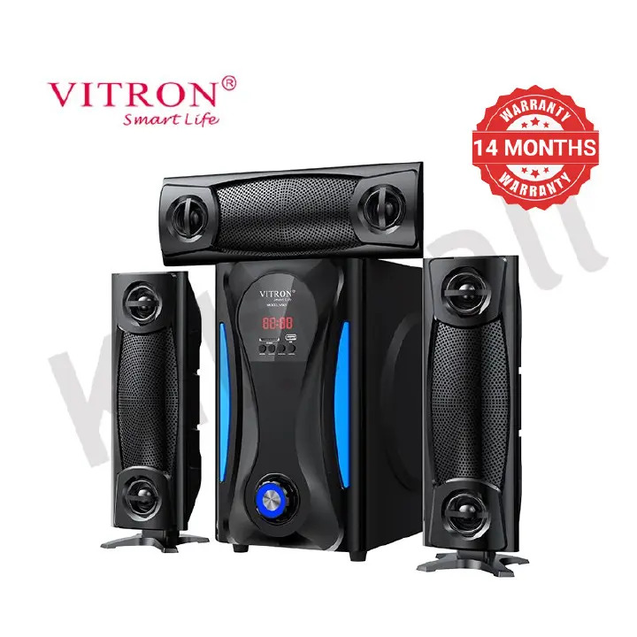 Vitron 3.1CH V643 X-Bass Home Theatre System with Remote Control V643 Bluetooth Woofer Speaker System Subwoofer Home Audilo System USB SD MP3 FM Radio 10000W