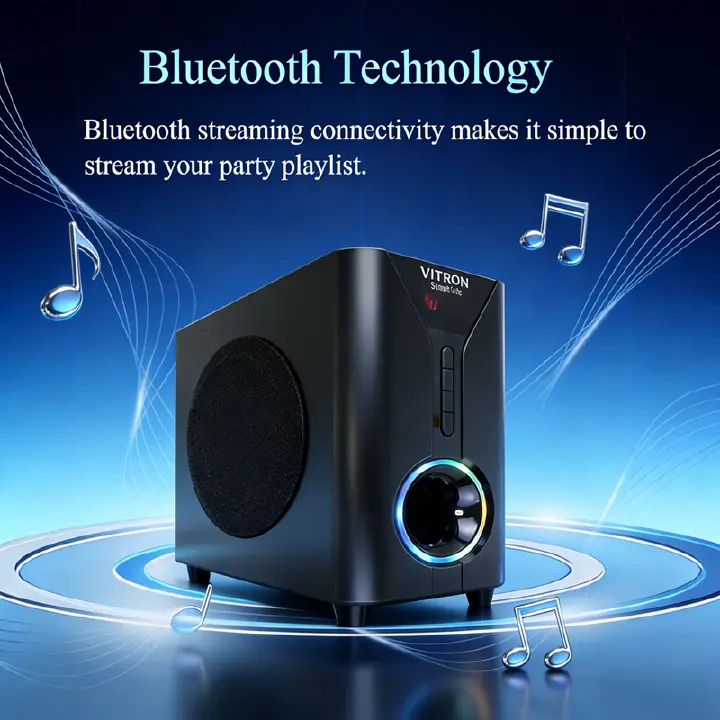 Vitron 9000W Bluetooth Soundbar 2.1CH Multimedia Woofer Speaker System V527 Subwoofer BT/USB/SD/FM Subwoofer Home Audilo System Soundbar with Remote Control