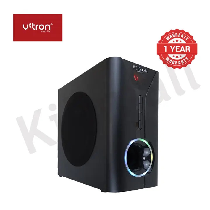 Vitron 9000W Bluetooth Soundbar 2.1CH Multimedia Woofer Speaker System V527 Subwoofer BT/USB/SD/FM Subwoofer Home Audilo System Soundbar with Remote Control