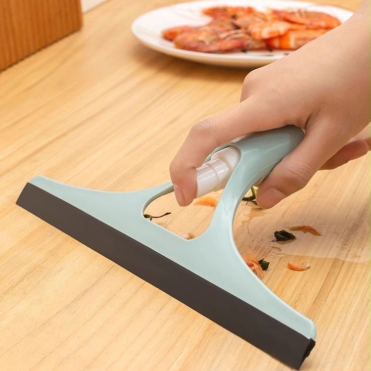 2 in 1 Double-Sided Window & Glass Cleaner with Built-in Water Sprayer & Edge Scraper .