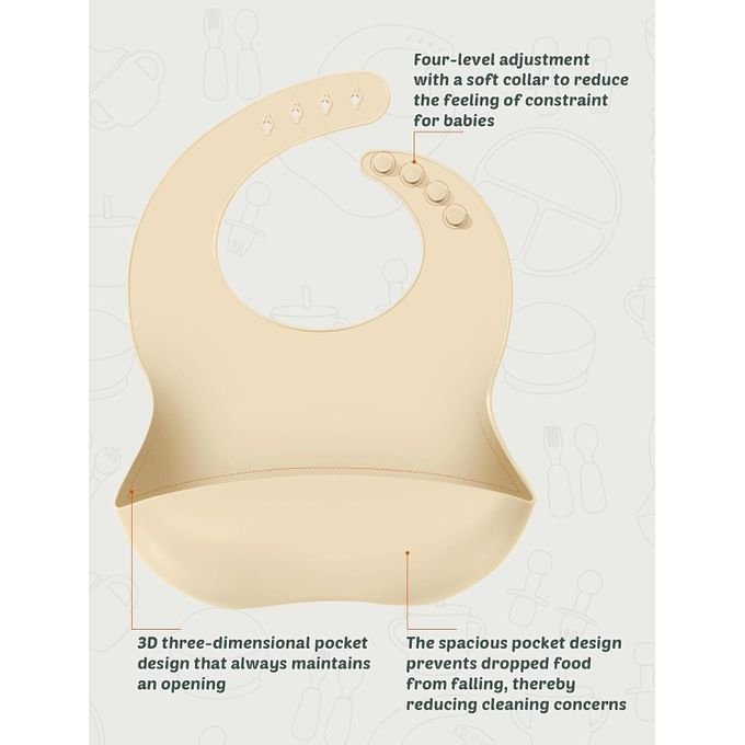 6PCS Silicone Baby Feeding Set Baby Led Weaning Supplies Includes Suction Bowls and Divided Plates Adjustable Bib Baby Utensils Spoons and Forks Cup Baby Feeding Essentials