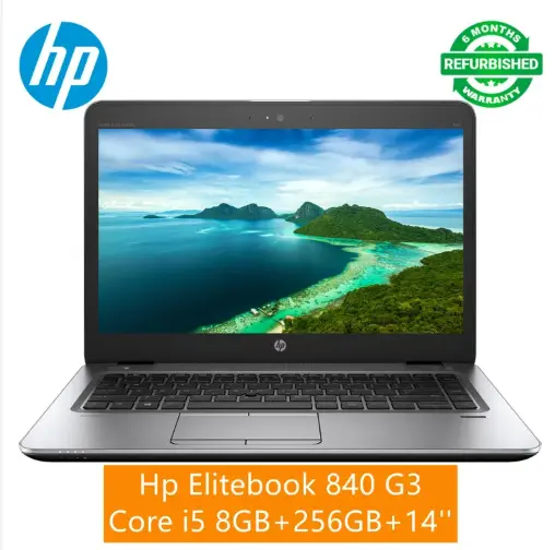 (Free HP Mouse) Hp EliteBook 840 G3 Intel Core i5 6th Generation 8GB RAM 256GB SSD Storage14"Inch Screen Size Refurbished laptop Notebook Computer With Windows and Microsoft Office Installed